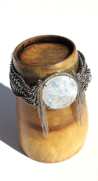 Moonstone Pendant Chain Bracelet